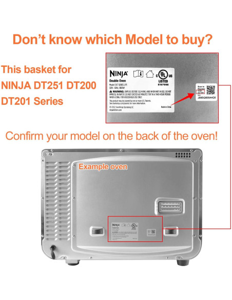 Cesta de Horno de Aire Ninja Foodi DT201 DT251 36.5x29cm
