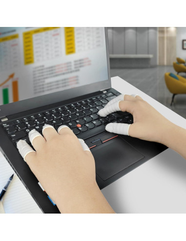 100 Protectores de Dedos de Láttex Antiestático QIANCAIWANG - Talla M