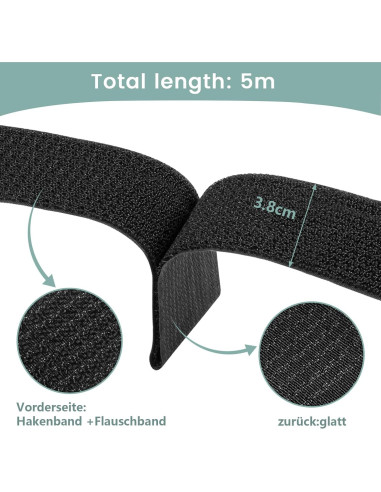 Cintas de Nylon WSZJINB 1.5" x 4.88m con 20 Hebillas