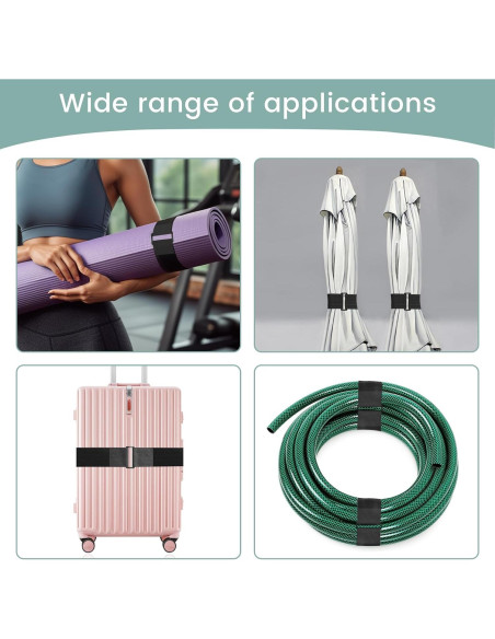 Cintas de Nylon WSZJINB 1.5" x 4.88m con 20 Hebillas