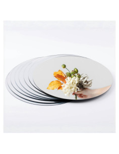 Juego de 12 Espejos Redondos GISELA D 20 cm para Mesa Boda