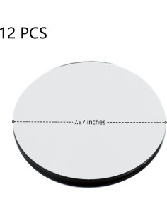 Juego de 12 Espejos Redondos GISELA D 20 cm para Mesa Boda 2