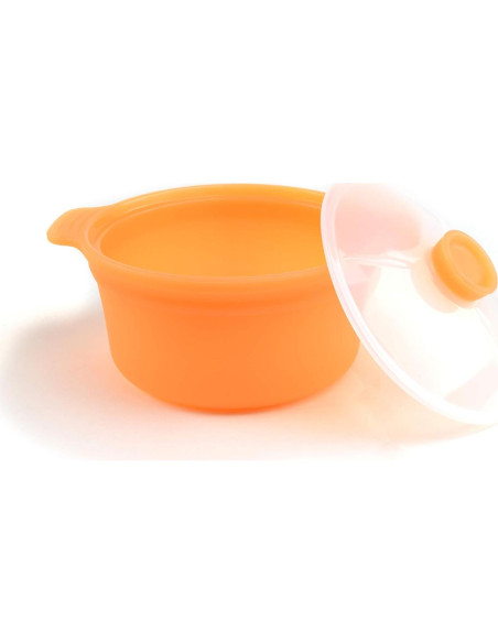 Vaporera de Silicona Invisioncorp 600ml Apta Microondas y Horno