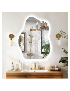 Espejo de Baño LED LUVODI 80x60cm Nube Antivaho Táctil