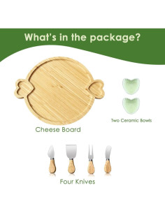 Juego de Tablas de Charcutería de Bambú con Accesorios 2