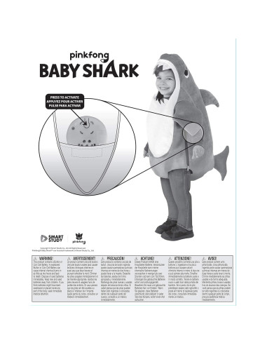 Disfraz Baby Shark Rubies para Niños Pequeños con Sonido