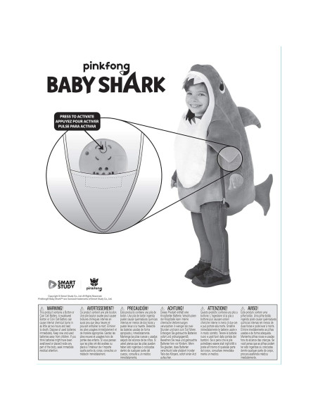 Disfraz Baby Shark Rubies para Niños Pequeños con Sonido