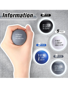 Zomiboo 20 Pelotas de Estrés Motivacionales Color Brillante 2