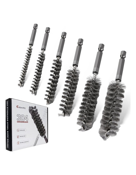 Juego de 6 Cepillos de Agujero Acero Inoxidable 304 ColumPRO