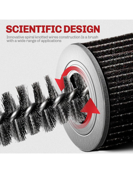 Juego de 6 Cepillos de Agujero Acero Inoxidable 304 ColumPRO