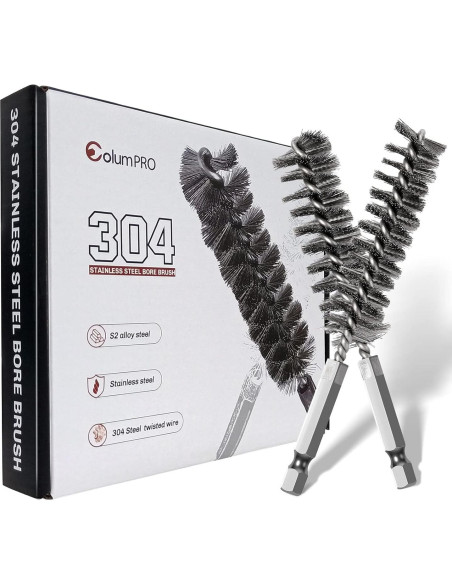 Juego de 6 Cepillos de Agujero Acero Inoxidable 304 ColumPRO