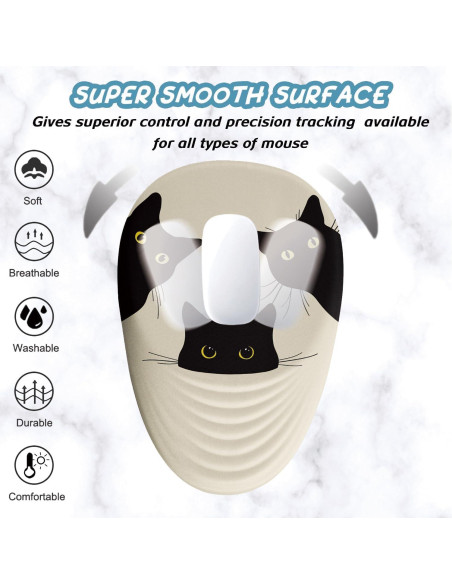 Alfombrilla de Ratón Ergonómica Armanza Beige con Soporte