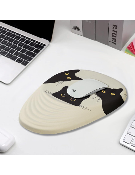 Alfombrilla de Ratón Ergonómica Armanza Beige con Soporte