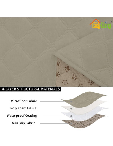 Funda de Cojín Impermeable Easy-Going Beige 1 Pieza 55.88x69.85cm