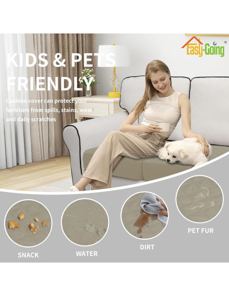 Funda de Cojín Impermeable Easy-Going Beige 1 Pieza 55.88x69.85cm