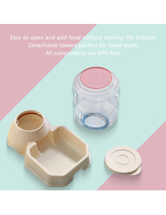 Juego de 2 comederos y dispensadores automáticos KATTYPET 3.78L 2