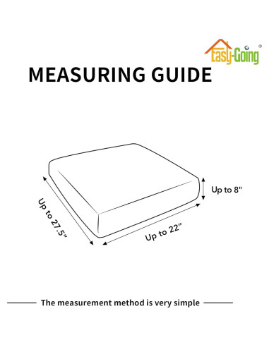 Funda de Cojín Impermeable Easy-Going Beige 1 Pieza 55.88x69.85cm