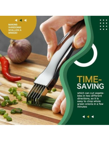 Cuchillo de Acero Inoxidable Shred Silk para Cebolla Verde 2025