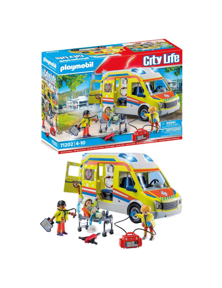 Ambulancia Playmobil 71202 con Luz y Sonido - Accesorios Incluidos