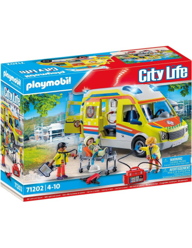 Ambulancia Playmobil 71202 con Luz y Sonido - Accesorios Incluidos