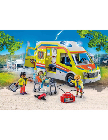 Ambulancia Playmobil 71202 con Luz y Sonido - Accesorios Incluidos
