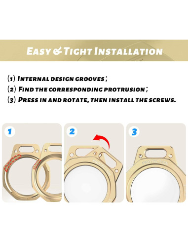 Funda para AirTag Tieuwant Oro - Aluminio Ligero y Resistente