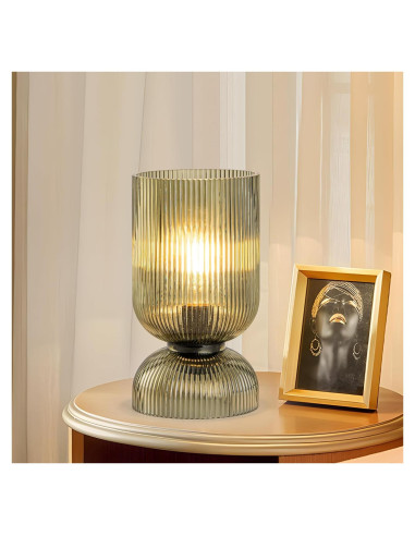 Lámpara de Mesa Moderna Gmrhndy Verde Vidrio 22.1cm