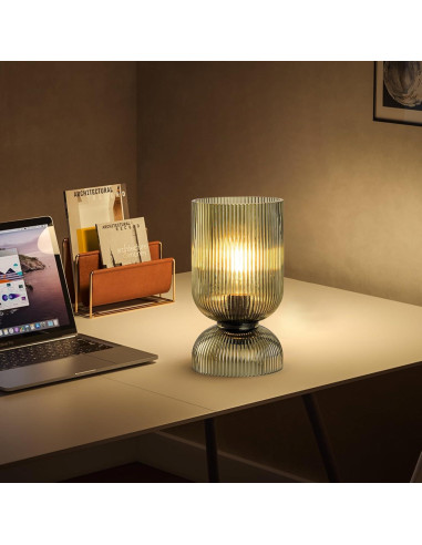 Lámpara de Mesa Moderna Gmrhndy Verde Vidrio 22.1cm