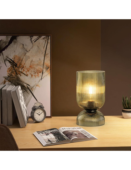 Lámpara de Mesa Moderna Gmrhndy Verde Vidrio 22.1cm