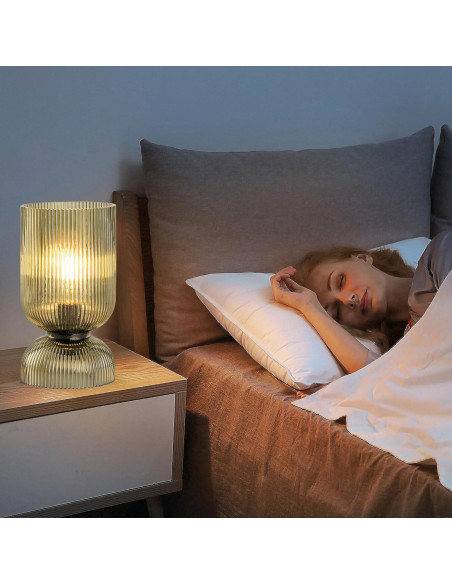 Lámpara de Mesa Moderna Gmrhndy Verde Vidrio 22.1cm