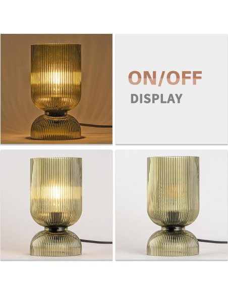 Lámpara de Mesa Moderna Gmrhndy Verde Vidrio 22.1cm