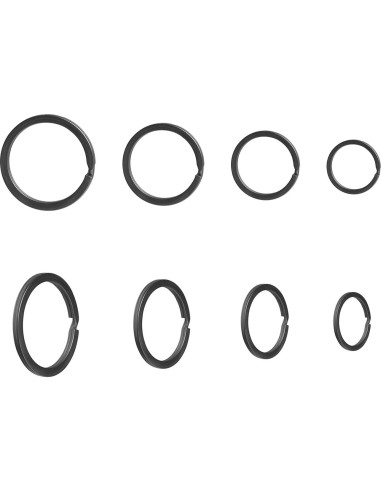 Paquete de 40 Anillos de Llave de Metal Negro ZoloAJay