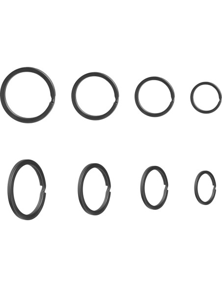 Paquete de 40 Anillos de Llave de Metal Negro ZoloAJay