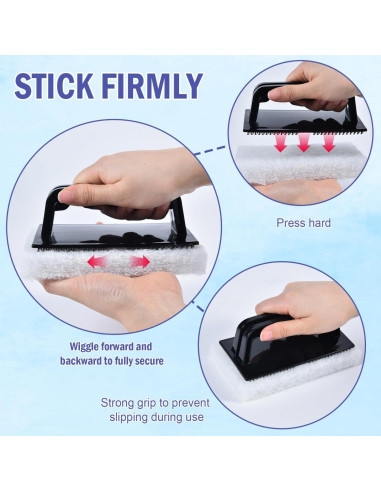 Conjunto de Estropajos con Mango YoleShy, 6 Almohadillas Reemplazables