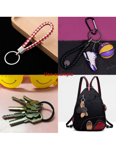 Paquete de 40 Anillos de Llave de Metal Negro ZoloAJay