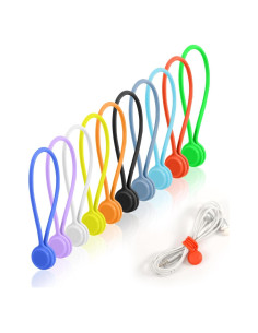 10 Sujetadores de Cable Magnéticos Reutilizables XIHIRCD Silicona
