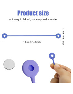 10 Sujetadores de Cable Magnéticos Reutilizables XIHIRCD Silicona 2