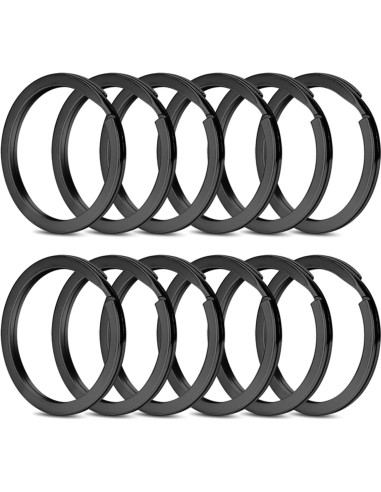 Anillos de Llave Gkeygo 12 pcs Acero Inoxidable 25mm Negro
