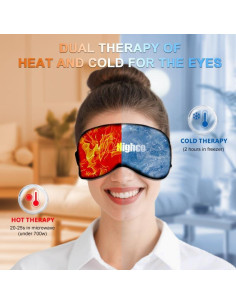 Gorro Alivio Migraña y Máscara Fría Gel Highco - Negro 2