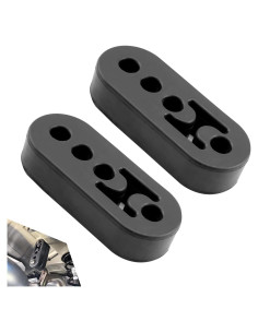 Soportes de Escape SLIMI 2 PCS Ajustables Universal Negro