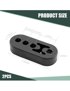 Soportes de Escape SLIMI 2 PCS Ajustables Universal Negro 2