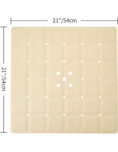 Alfombra de Ducha Antideslizante Webos 53x53 cm Beige 2