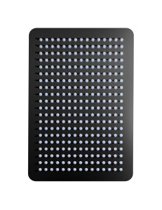 Cabezal de Ducha KES 30x25cm Rectangular Alta Presión Negro