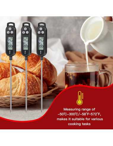 6 Termómetros Digitales de Carne Copkim 24.5 cm Impermeables