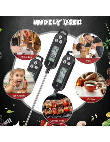 6 Termómetros Digitales de Carne Copkim 24.5 cm Impermeables