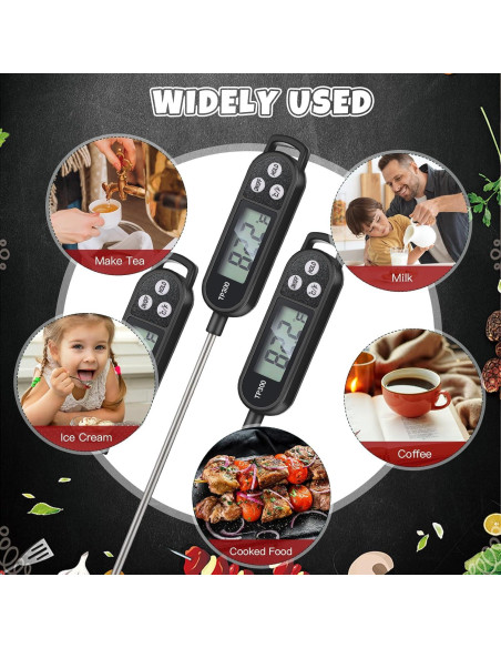 6 Termómetros Digitales de Carne Copkim 24.5 cm Impermeables