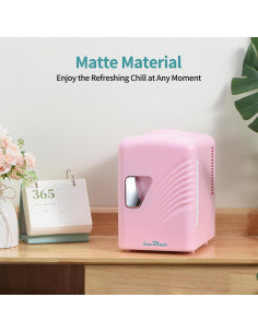 Mini Nevera Iceblue 4L Rosa Compacta para Maquillaje y Snacks 2