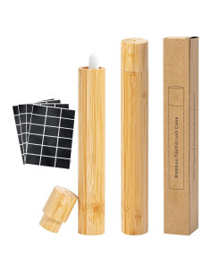 Funda Portátil de Cepillo de Dientes de Bambú Yeeco - 2 Pcs