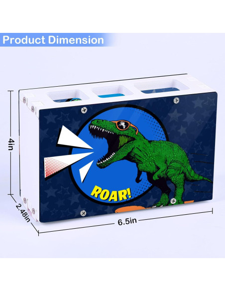 Soporte de Cepillos de Dientes ICOSY para Niños Dinosaurio Azul Soporte de Cepillos de Dientes ICOSY para Niños Dinosaurio Azul