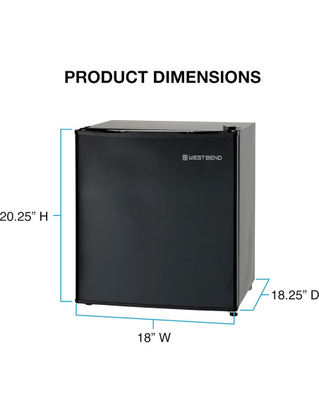 Refrigerador Compacto West Bend 1.7 Pies Negro Energy Star